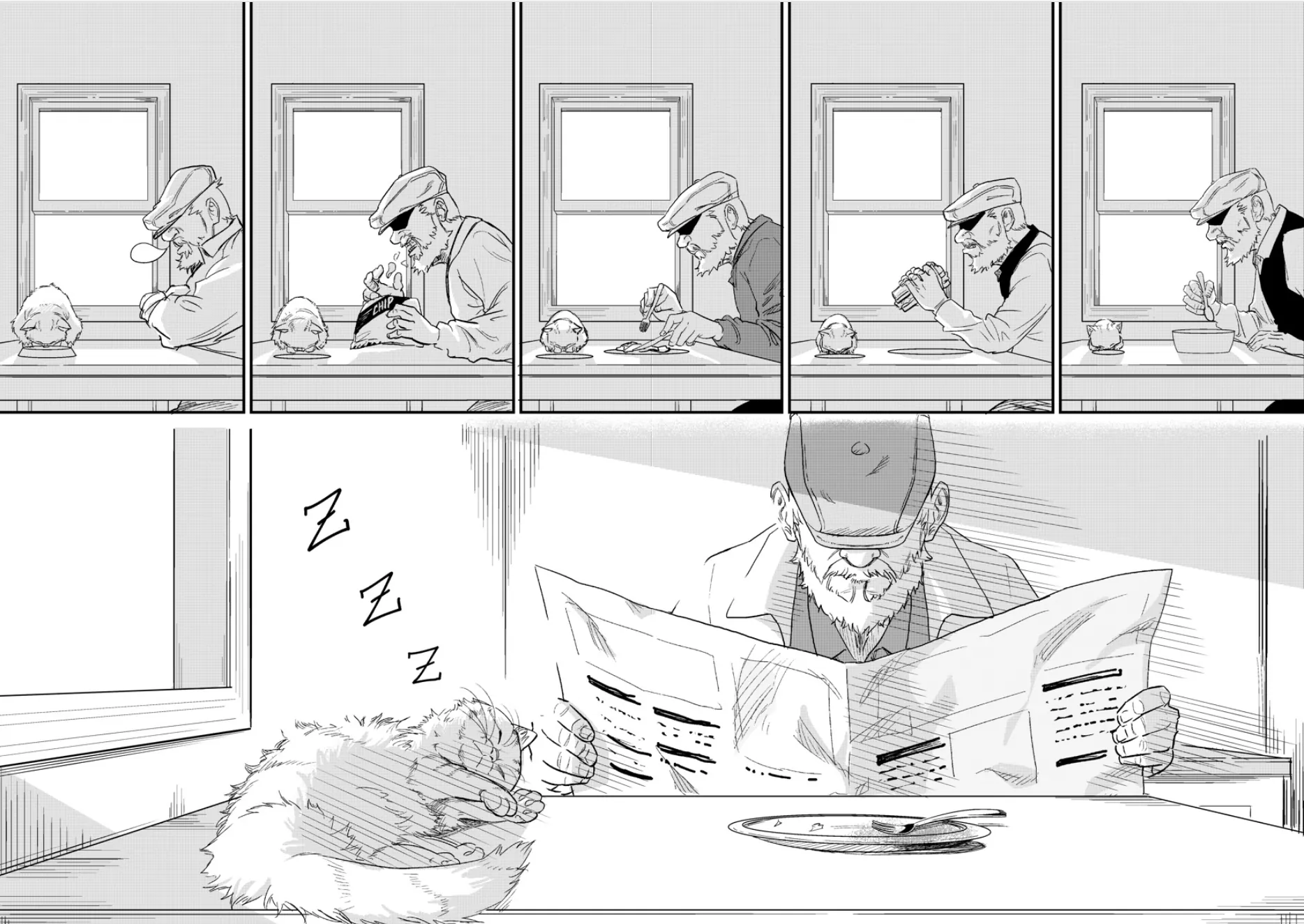 Double page passage of time layout